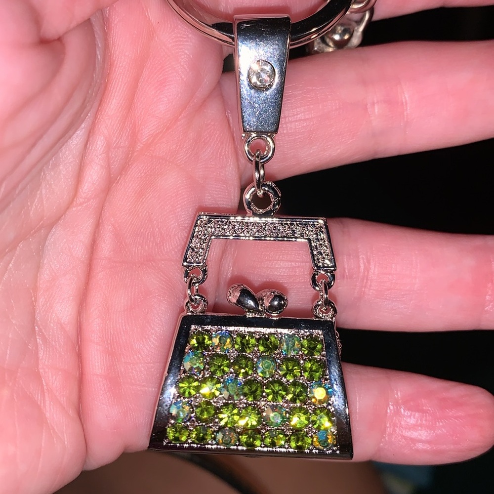 Crystal bag/purse charm Keychain nwt